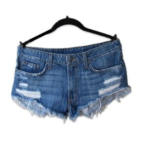 CARMAR Distressed Denim Jean Short Festival Size 29